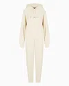 Ea7 Cotton And Modal Blend Tracksuit In Beige