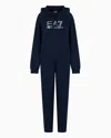 Ea7 Cotton And Modal Blend Tracksuit In Navy Blue