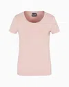 Ea7 Evolution T-shirt Aus Baumwolljersey-mischgewebe In Neutral