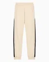 Ea7 Cotton-blend Logo Series Joggers In Beige