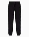 Ea7 Cotton-blend Logo Series Joggers In Black