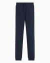 Ea7 Cotton-blend Logo Series Joggers In Blue