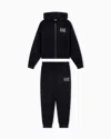 Ea7 Cotton-blend Visibility Tracksuit In Black