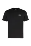 Ea7 Logo-patch Crew-neck T-shirt In Black