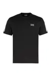 Ea7 Logo-patch Crew-neck T-shirt In Black