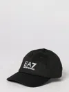 Ea7 Cotton Hat With Embroidered Logo In Black