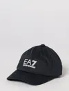 Ea7 Cotton Hat With Embroidered Logo In Black