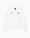 Ea7 Cotton Hooded Sweatshirt In White