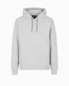 Ea7 Cotton Hooded Visibility Sweatshirt In Grey