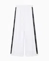Ea7 Cotton Jersey And Modal Trousers In White