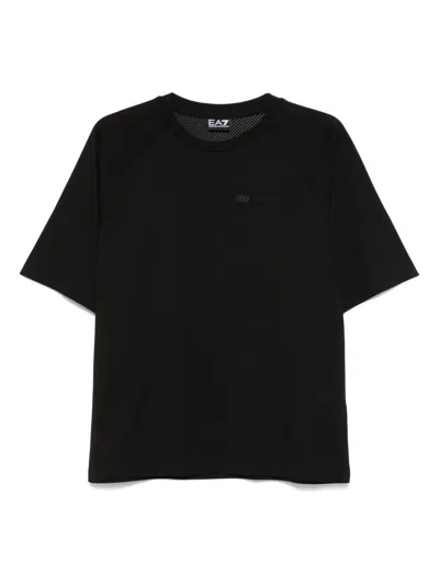 Ea7 Logo T-shirt In Brown