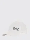 Ea7 Cotton Logo Print Hat In White