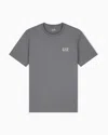 Ea7 Cotton Shirt In Pima Jersey With Crew Neck Core Identity In Gray