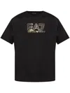 Ea7 Cotton T-shirt In Black