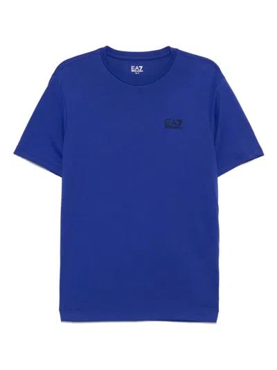 Ea7 Cotton T-shirt In Blue