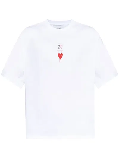 Ea7 Relaxed Fit T-shirts In Weiss