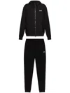 Ea7 Cotton Track Pants In Black