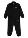 Ea7 Cotton Tracksuit In Black
