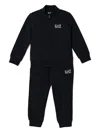 Ea7 Cotton Tracksuit In Black
