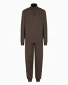 Ea7 Cotton Visibility Tracksuit In Brown