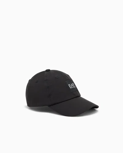 Ea7 Cotton-blend Baseball Cap In Neutral