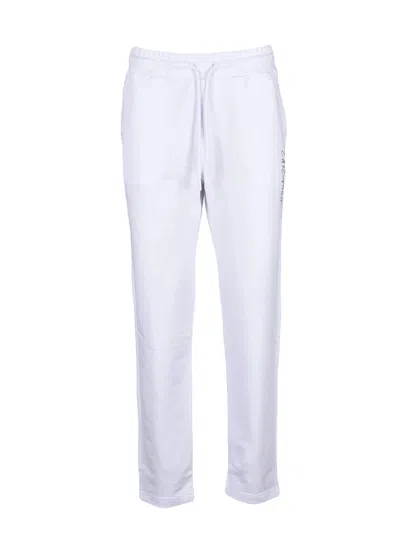 Ea7 Cotton-elastane Blend Track Pants With Elastic Waistband And Drawstring In Multi