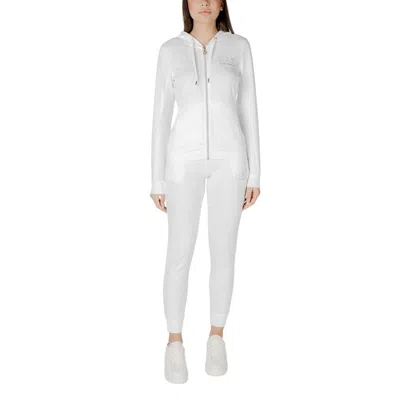 Ea7 Cream Polyester Tracksuit In White