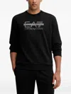 Ea7 Crew-neck Sweatshirt In Black