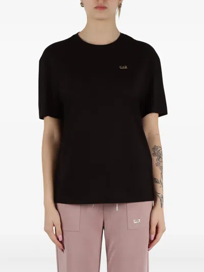 Ea7 Crew-neck T-shirt In Black