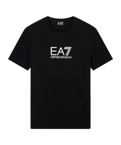 Ea7 Crew Neck T-shirt In Black