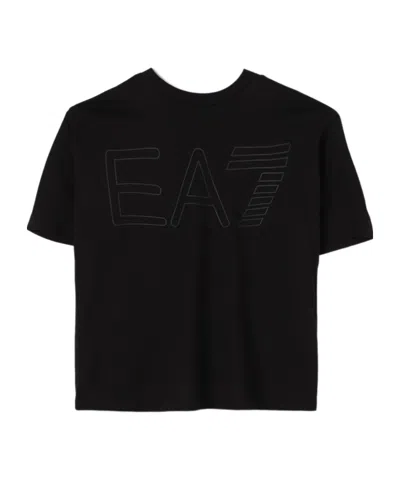 Ea7 Crew Neck T-shirt In Black
