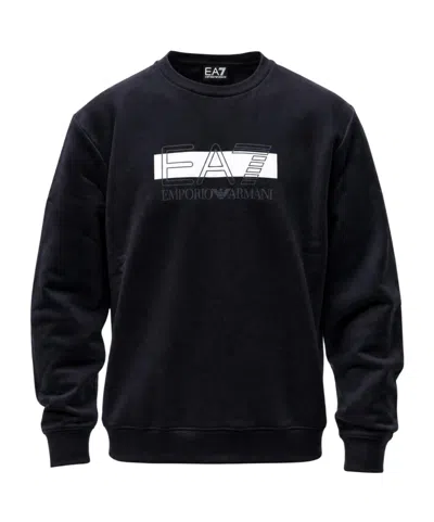 Ea7 Crew-neck Sweatshirt In Black