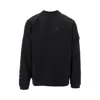 Ea7 Crewneck Sweatshirt With Mesh Insert In Black