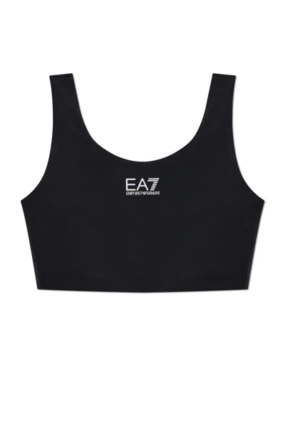 Ea7 Cropped Tops In Black