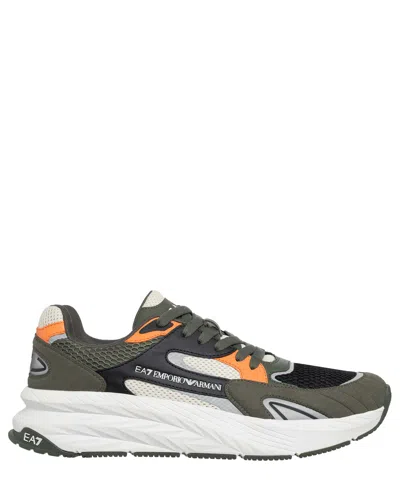 Ea7 Crusher Distance Sneakers In Green