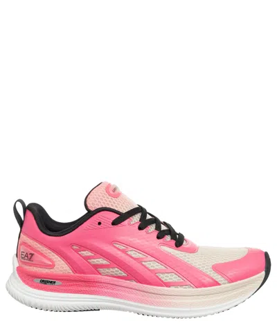 Ea7 Crusher Distance Trainers In Pink