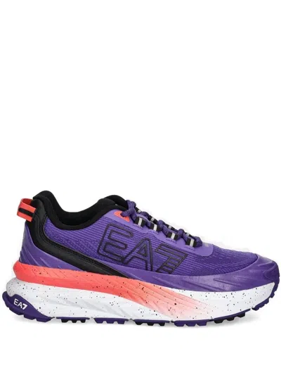 Ea7 Crusher Distance Sonic Trail Sneakers In Purple