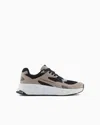 Ea7 Crusher Sonic Mix Sneakers In Beige