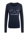 Ea7 Crystal Set Long-sleeved T-shirt In Black