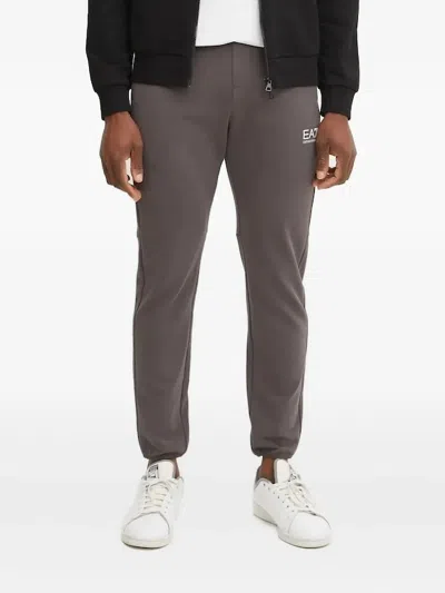 Ea7 Cuffed Track Pants In Gray