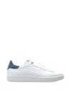 Ea7 Debossed-logo Leather Sneakers In Multi
