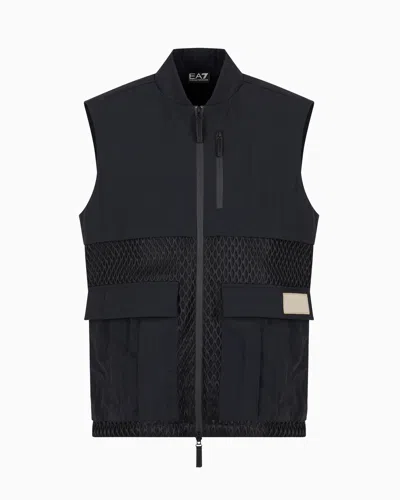 Ea7 Down Gilets In Black