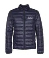 Ea7 Emporio Armani Hooded Ultra-light Down Jacket In Black