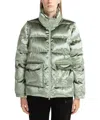 Ea7 Down Jacket In Green