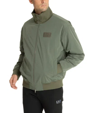 Ea7 Down Jacket In Green