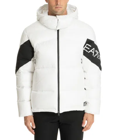 Ea7 Down Jacket In White