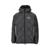 Ea7 Downjacket With Logo Print In Black