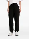 Ea7 Drawstring-fastening Track Pants In Black