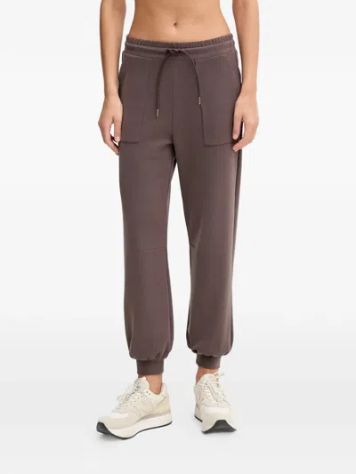Ea7 Drawstring-fastening Trousers In Brown