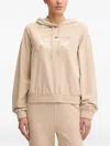 Ea7 Drawstring-hood Tracksuit In Neutral
